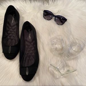 Kelly & Katie Black Suede Fiorella Flats